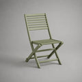 Sedia pieghevole da esterno in legno massello di acacia verde salvia, 47 × 56 × 87 cm